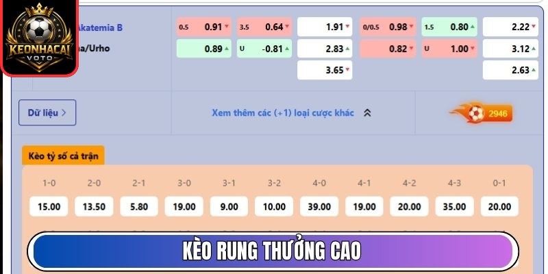 Kèo rung thưởng cao