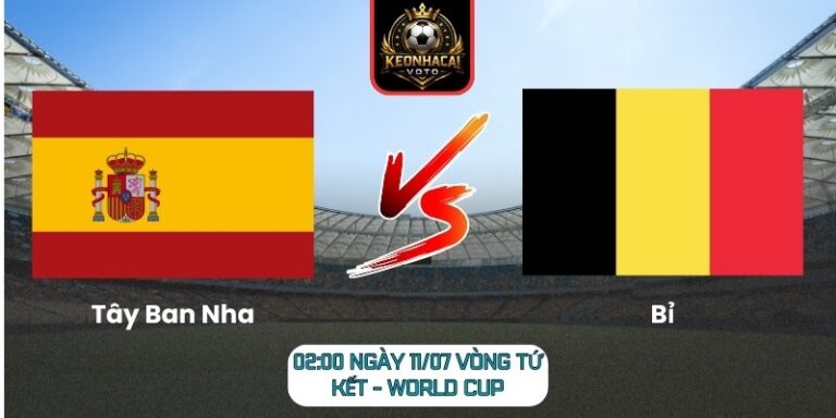 Tây Ban Nha vs Bỉ